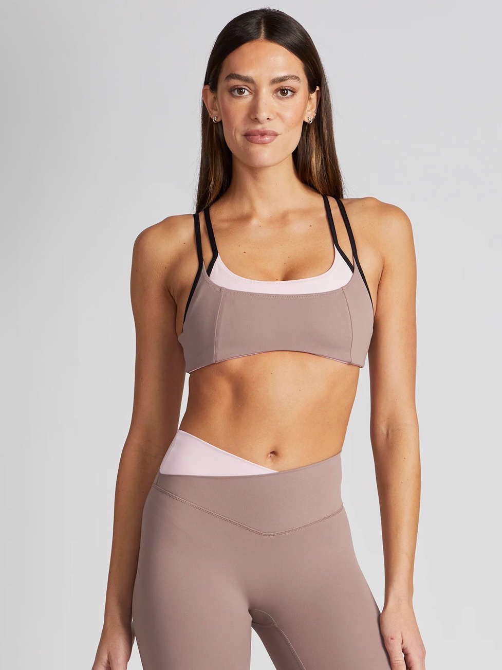 P.E Nation Distortion Sports Bra In Light Pink Size S